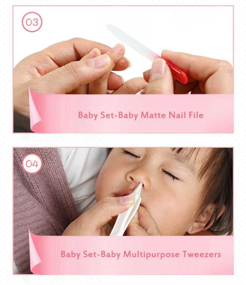 4 Pcs Baby Safe Nail Clipper Set Nail Trimmer Cutter Clean Tweezers Tools Kid Infant Clipper Set Baby Ear Care Tools