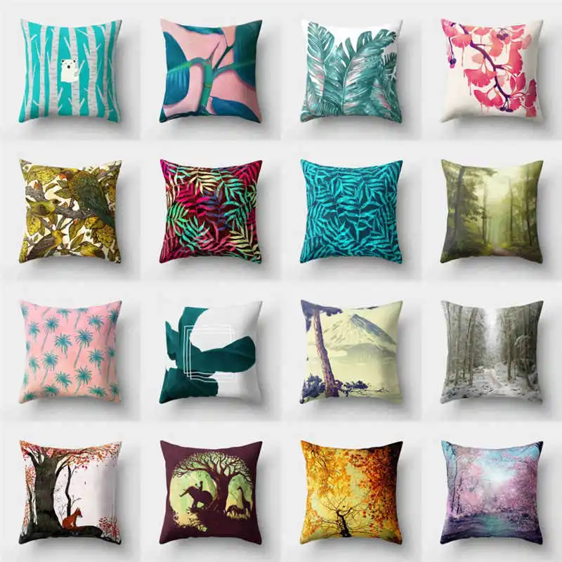 

Plant Scenic Polyester Pillow Case Cushion Cover Throw 18'' Home Sofa Waist Decor