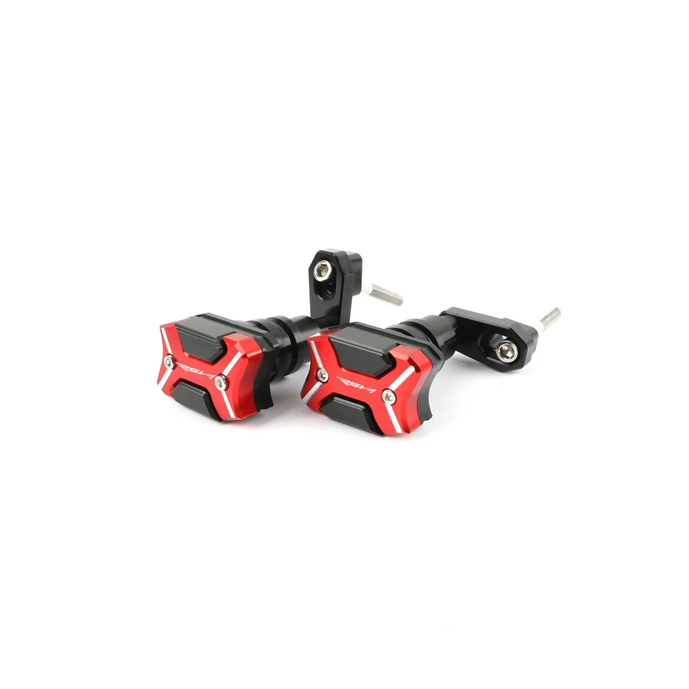 Мотоцикл с ЧПУ Рамка слайдер Crashpads протектор щитки для Aprilia RSV4 2009 - Цвет: Red
