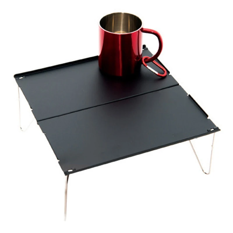 Мини-легкая прочная походная мебель для пикника, портативный походный стол с алюминиевой пластиной, складной стол для барбекю(синий