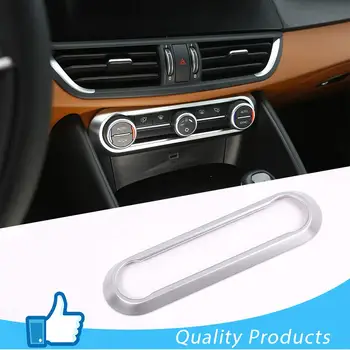 

Car ABS Chrome Center Air Conditioning Adjustment Frame Cover Trim for Alfa Romeo Giulia Stelvio 2017 2018