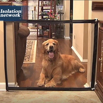 

Dog Gate The Ingenious Mesh Magic Pet Gate for Dogs Safe Guard and Install Pet Dog Safety Enclosure Dog Fences Dog Door