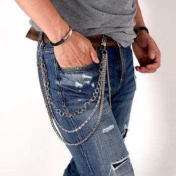 

Helisopus New Hip Hop Jeans Pants Chain Belt for Women Men Personality Rock Hip-hop Punk Pendant Fashion Accessories