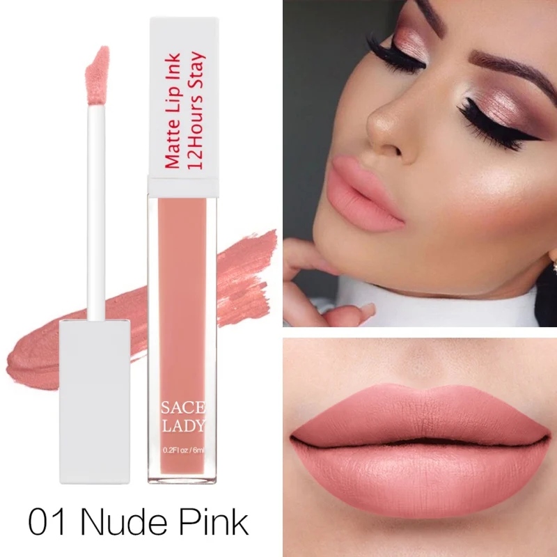 25 Colors Moisturizing Lip Gloss Non-Stick Cup Waterproof Smudge-Proof Liquid Lipstick Cosmetic Full Size