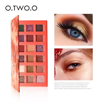 

18 Color Nude Matte Shimmer Eyeshadow Pallete Glitter Powder Eye Shadow Smoky Earth Shadows BrushSet Waterproof Eye Makeup TSLM1