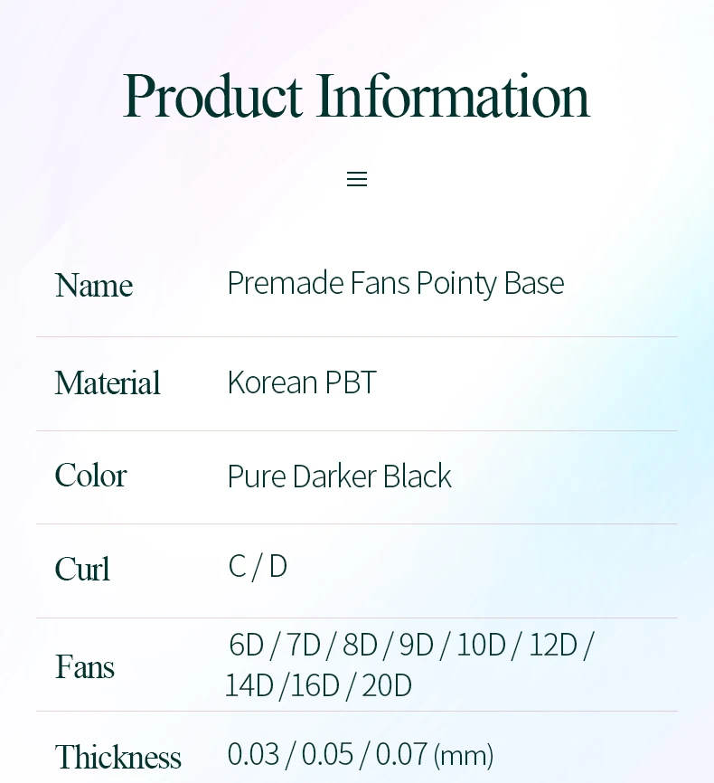 Song Lashes Pointy Base Promade Fans Eyelash Extension Sharp Thin Pointy Base Promade Volume Fans Eyelashes8D 10D 12D Song Lashes Pointy Base Promade Fans Eyelash Extension Sharp Thin Pointy Base Promade Volume Fans Eyelashes8D 10D 12D