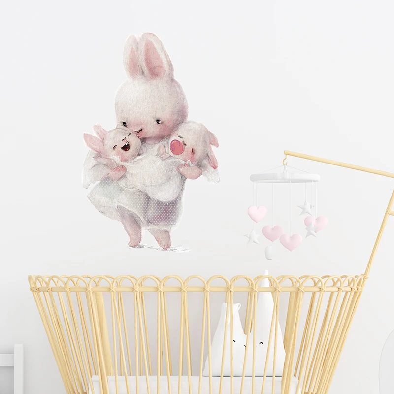 Wall Stickers Home Decor Bunny Home Decoration Baby Bunny Wall