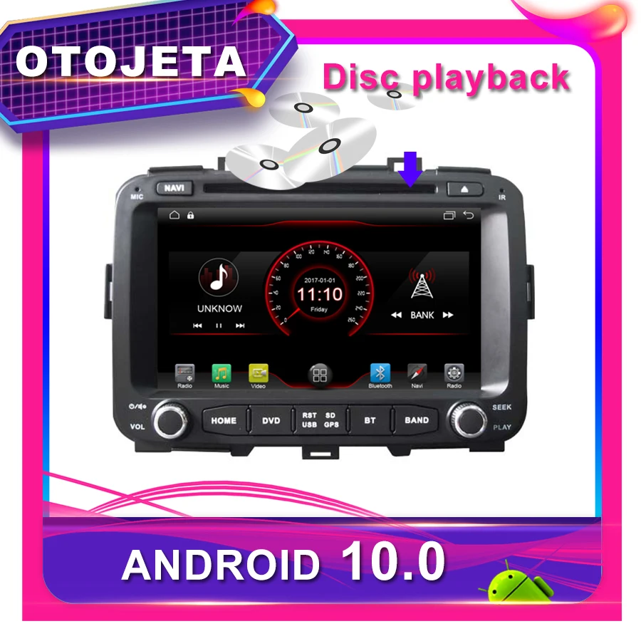 OTOJETA Автомобильный DVD Android 10,0 Автомобильный gps для KIA CARENS 8 дюймов Автомобильный Радио мультимедийная лента рекордер bluetooth навигация