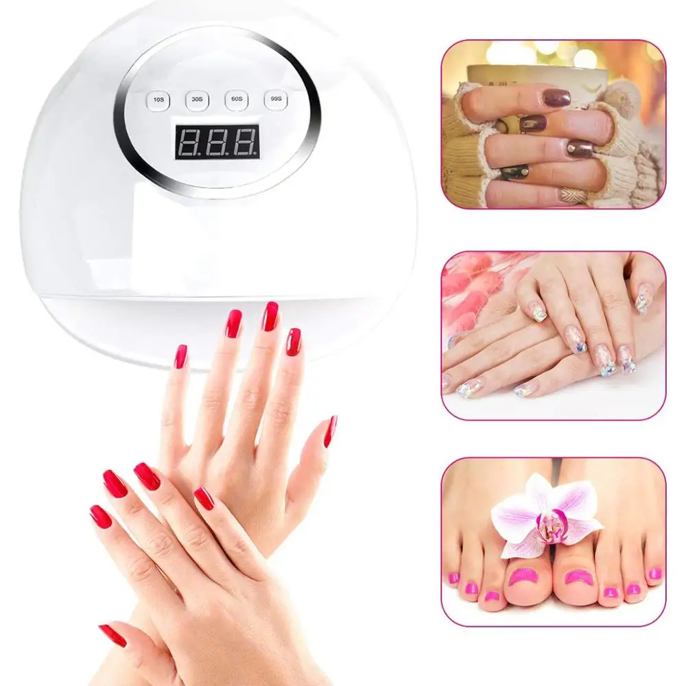 

DIY Salon SUN Lamp 86W Whitening Nails Dryer For Manicure Gel Nail Drying Lamp With Smart Sensor and Timer Nail Tools uv led