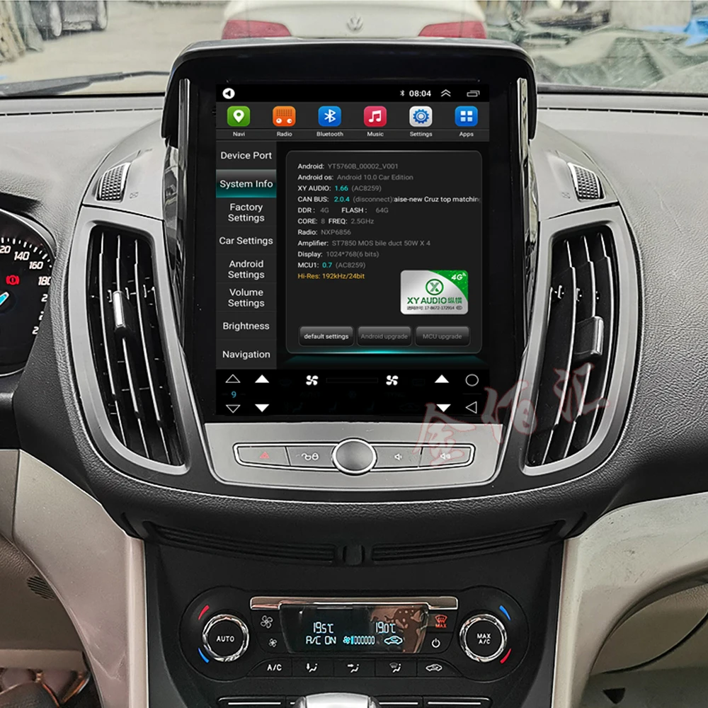 

10,4 "Android 13 автомобильный экран Тесла для Ford Kuga Cmax C-max Escape 2014 2013 Стерео Авторадио автомобильное радио GPS навигация Carplay