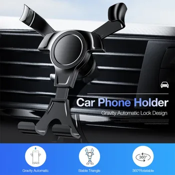

Universal Car Phone Gravity Holder One-Handed Design Air Vent Mount Holder For Huawei or 4-6.8 inch phone 2020