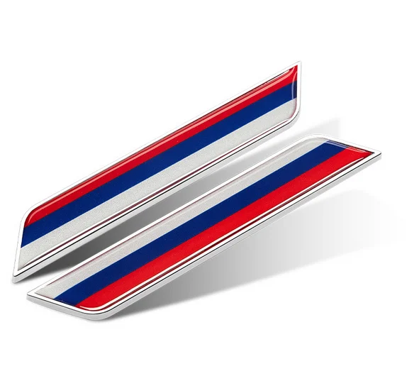 

3D Silver Russia Flag Auto Emblem Badge Motorcycle Decals Fairing Decals Stickers Car Accessories