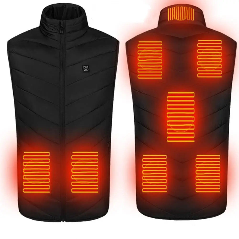 

8 Heating Zones USB Heated Vest Winter Electrical Heated Jacket Sleevless Jacket Travel Outdoor Waistcoat