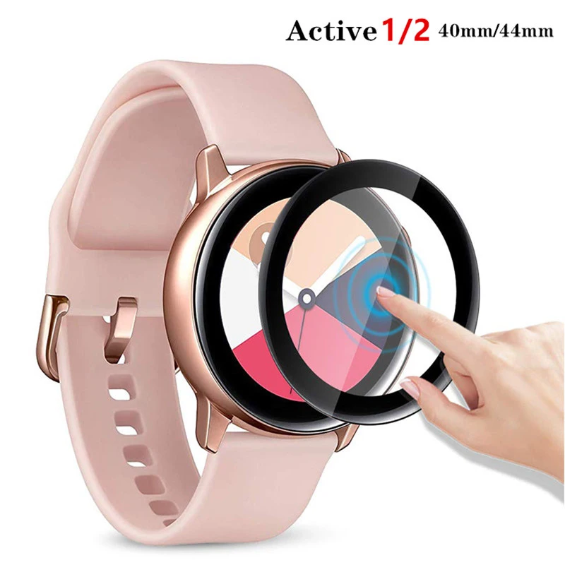 Закаленное стекло для Samsung Galaxy Watch Active 2 44 мм 40 Gear S3 Frontier/S2/Sport 46 мм/42 3D HD