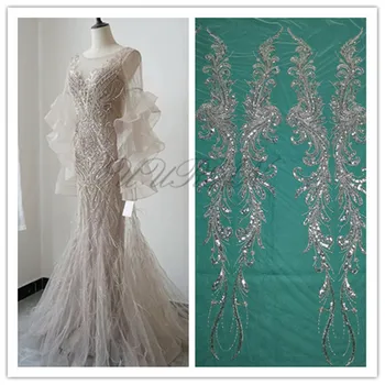 

Heavy handmade African Lace Fabric with beads for Dress Diy Tissu Mesh Tulle Flower Embroidered Patchwork Sewing Material Cloth