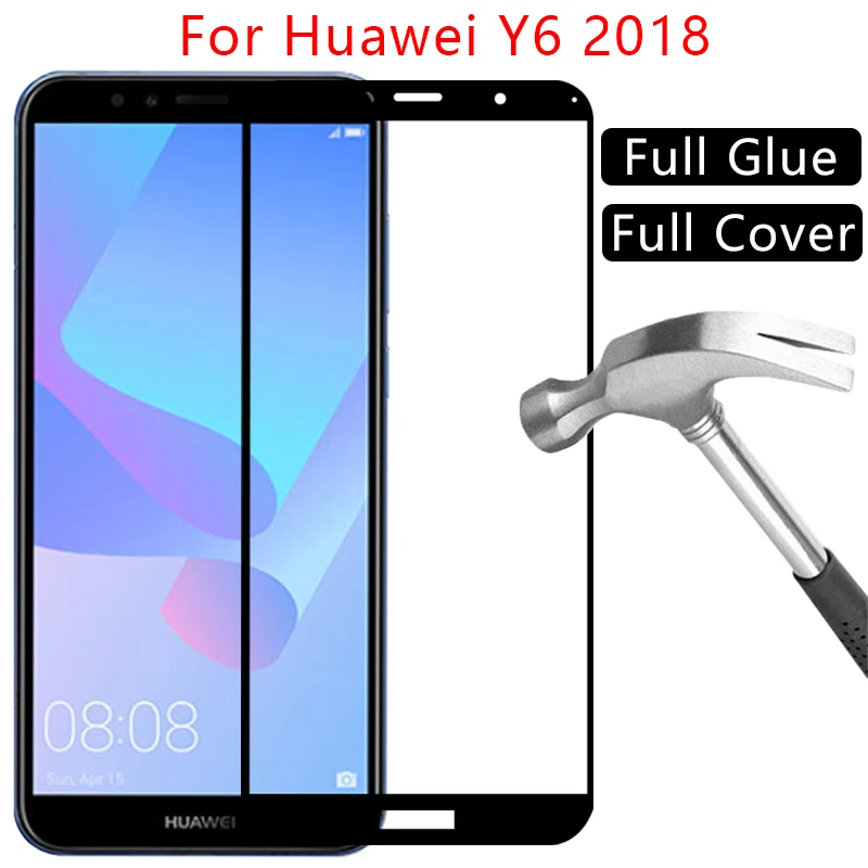 9d закаленное стекло для защиты экрана huawei y6 prime 2018 чехол huawe y 6 6y y6prime y62018 защитный