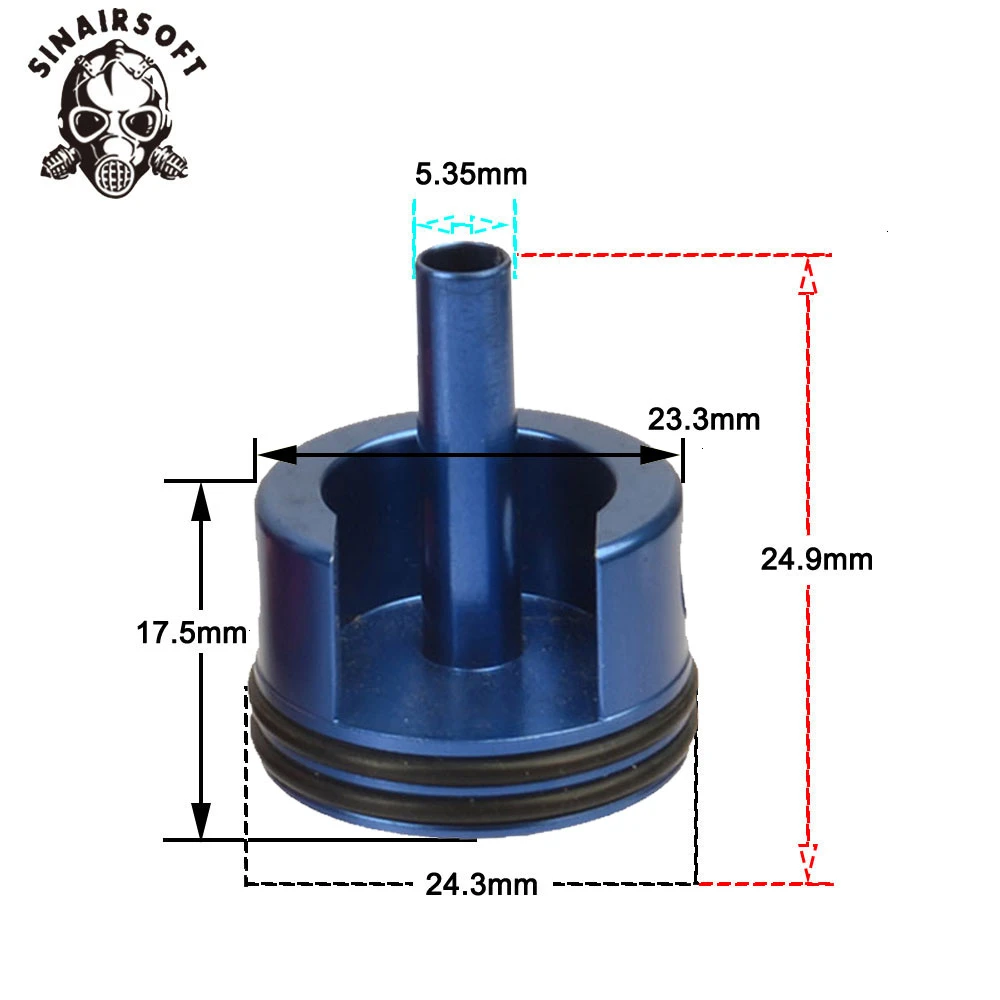 SHS CNC алюминиевое уплотнительное кольцо резиновая накладка Тип головка цилиндра подходит AEG страйкбол Ver.2/3 коробка передач для охоты Пейнтбол Стрельба аксессуары