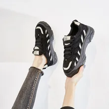 Новинка года; женская обувь; модная повседневная женская обувь на плоской подошве; женские дышащие кроссовки на шнуровке; zapatillas mujer; Z11-36