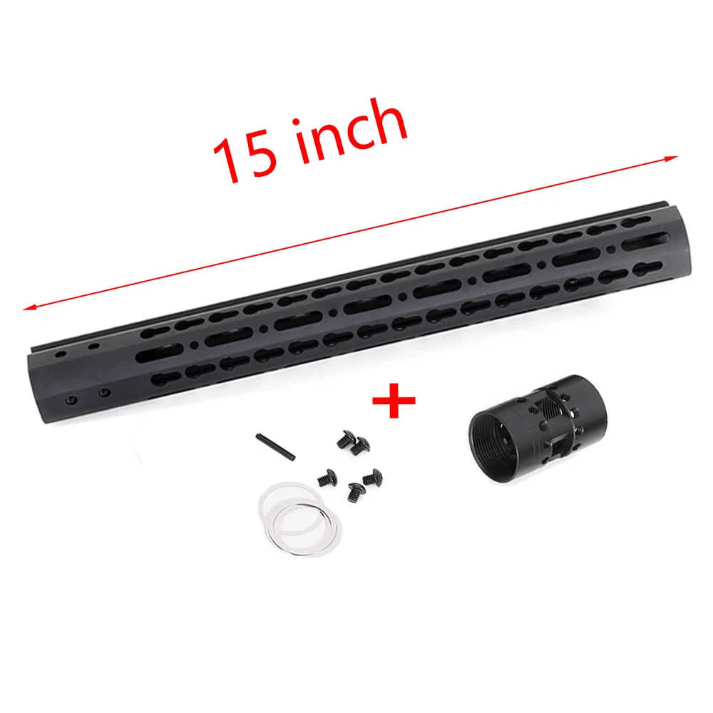 15inch handguard nut AR-15 M4 M16 NSR поплавок Keymod Handguard Picatinny протектор Kartini рельсовая база прицел кронштейн Forend баррель гайка - Цвет: 15inch handguard nut