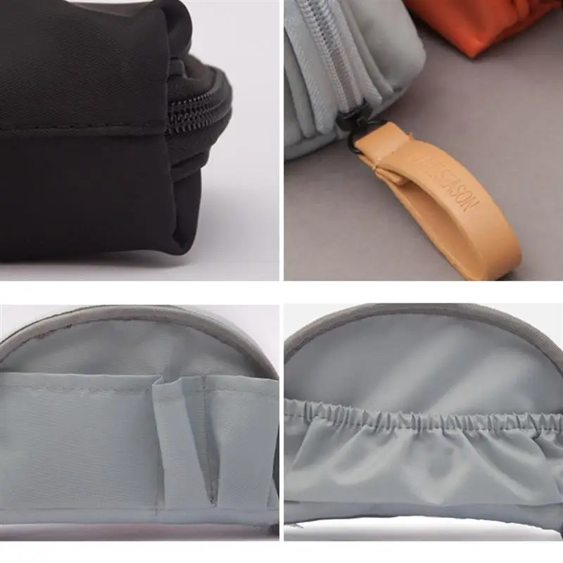 Women Makeup Bag Portable Semicircle Zipper Cosmetic Bag Toiletry Pouch Makeup Storage Bag for Travel