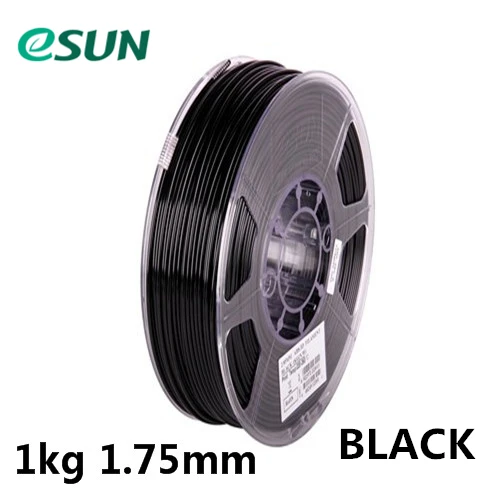 ESUN 1 кг 1,75 мм Высокое качество ABS/ABS+ ABS PRO 3d Принтер Нити ABS/ABS плюс катушка Многоцветный 3d Принтер Нити из России - Цвет: ABS 1kg BLACK