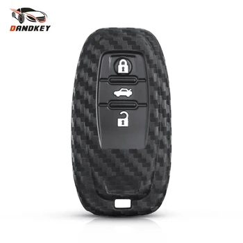 

Dandkey 10pcs Carbon Fiber Silicone Key Case Remote Auto Key Protection Covers Car Styling For Audi A6L A4L Q5 A3 A4 B6 B7 B8