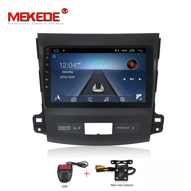 MEKEDE Автомобильная магнитола dvd мультимедиа " Android 8,1 для Mitsubishi Outlander 2006- peugeot 4007/Citroen C-Cross gps навигация - Цвет: add camera DVR