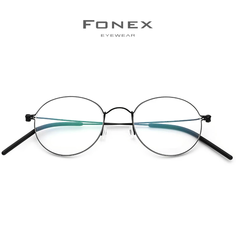 FONEX B титановая оправа для очков, женские очки по рецепту, мужские новые корейские оптические оправы для близорукости, Безвинтовые очки 7510