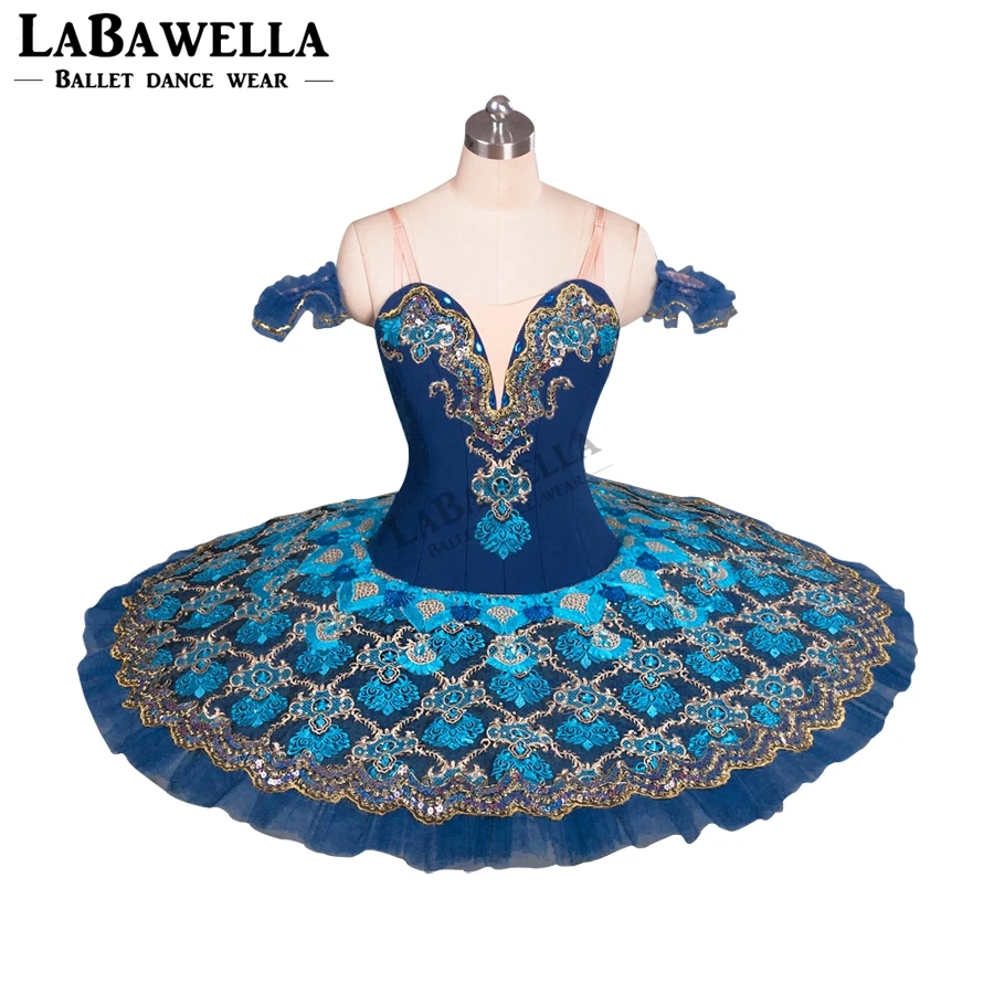 Clasical Pancake Tutu Doll  Costume Dress Royal Blue YAGP Professional Ballet Nutcracker Competiton Tutu WomenBT9081