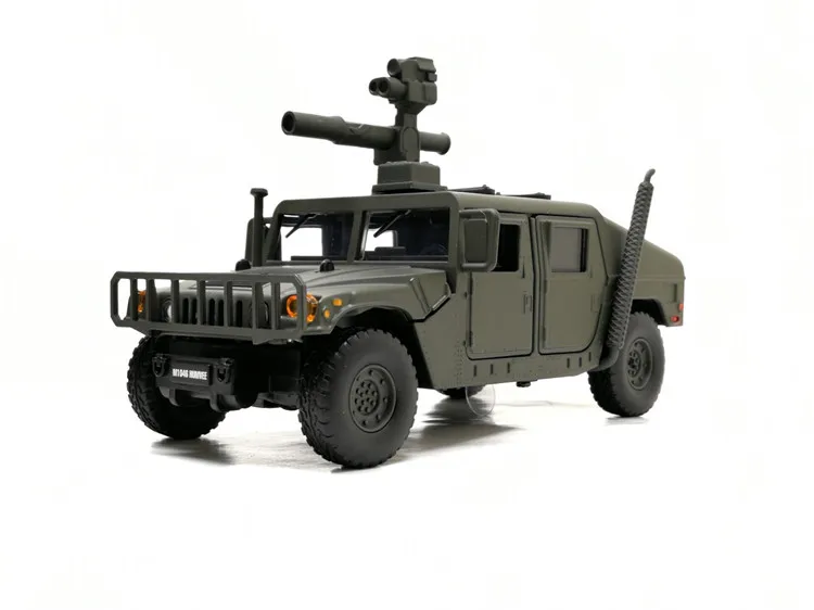 Модель 1/32 года, модель внедорожника Hummer H1 в масштабе США, игрушечный звуковой светильник, литой под давлением, металлический оттягивающийся автомобиль, военная модель, игрушка для детей в подарок