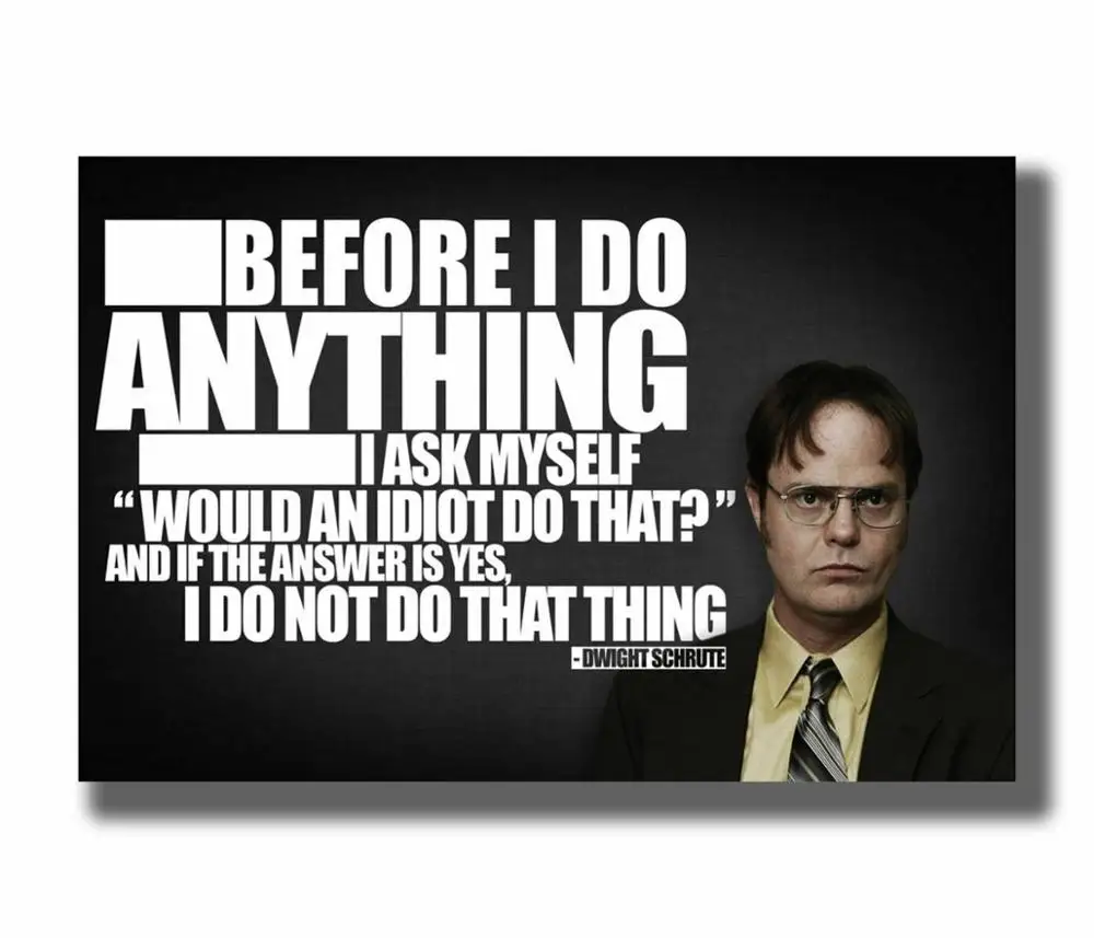 Hot Fabric Poster The Office TV Series Motivational Movie Quote 40x27inch Z1373 
