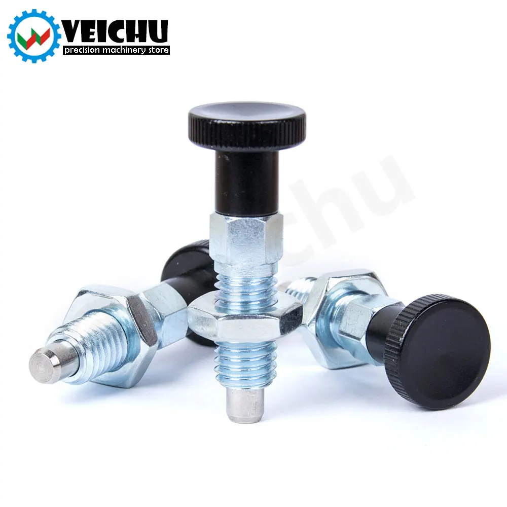 Stainless Steel Knurled Plungers Return-Type Index Bolts Aluminum Knob Plungers