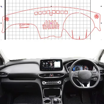 

Auto Dashboard Cover Dashmat Pad Dash Mat Sun Shade Instrument Carpet Car Accessories For Hyundai Santa Fe IX45 TM 2019 2020 RHD