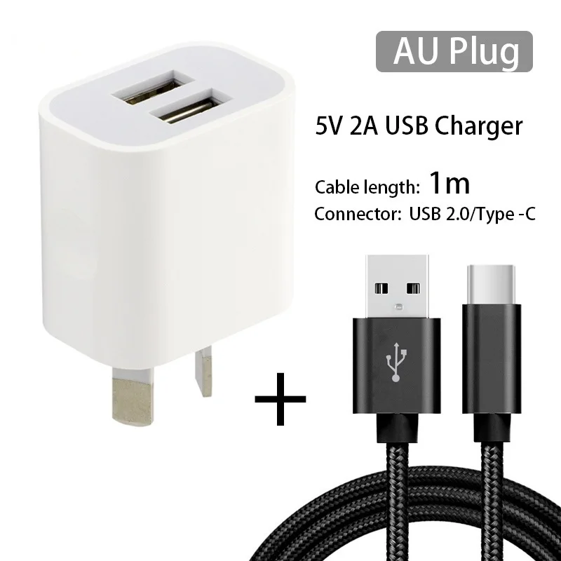 Зарядное устройство с разъемом AU и кабелем USB C для Samsung S10 Huawei P30 nova5 Mate20 Mate RS V10/OPPO R17