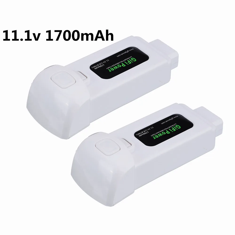 

2 Pcs 11.1V 1700mAh 18.87Wh Lipo Battery for Yuneec Breeze Flying Camera Drone Extra Replacement Power