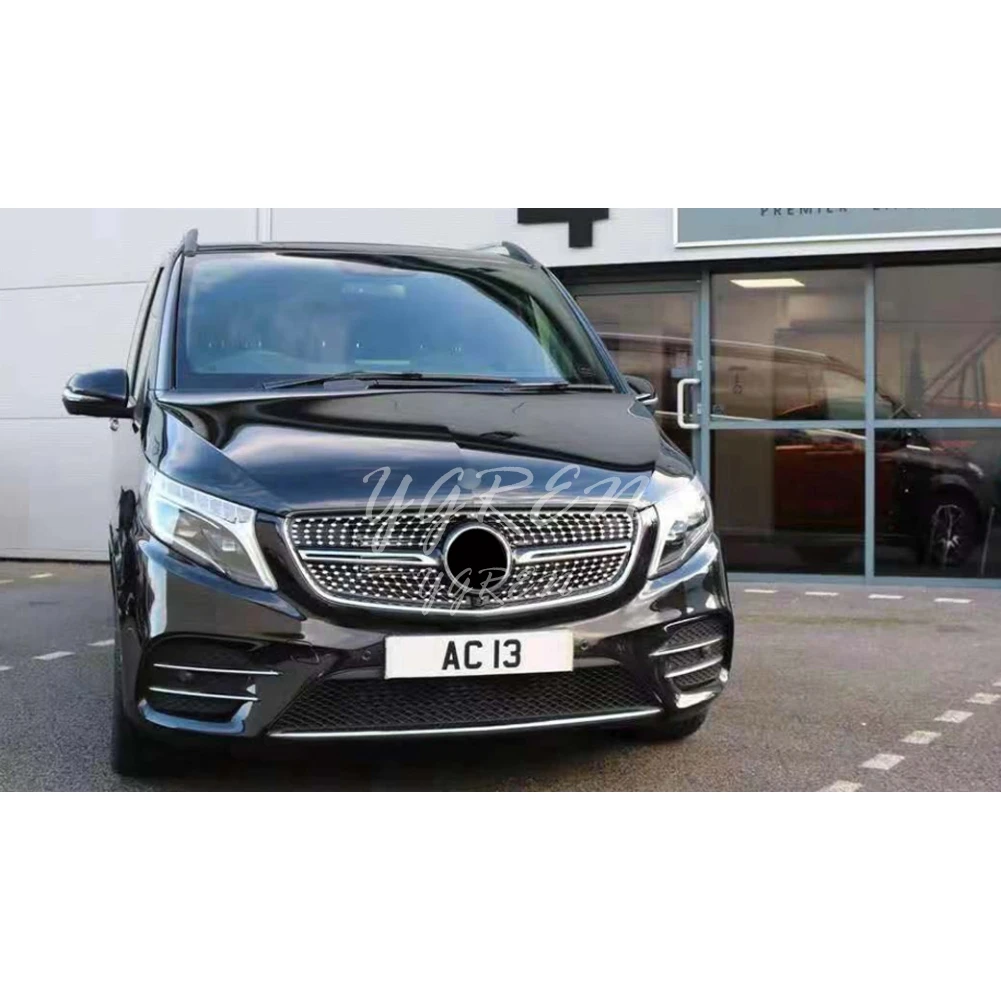 Для V класса гриль W447 V класс Алмазная решетка GT решетка для V250 AMG гоночная пластиковая решетка V220d