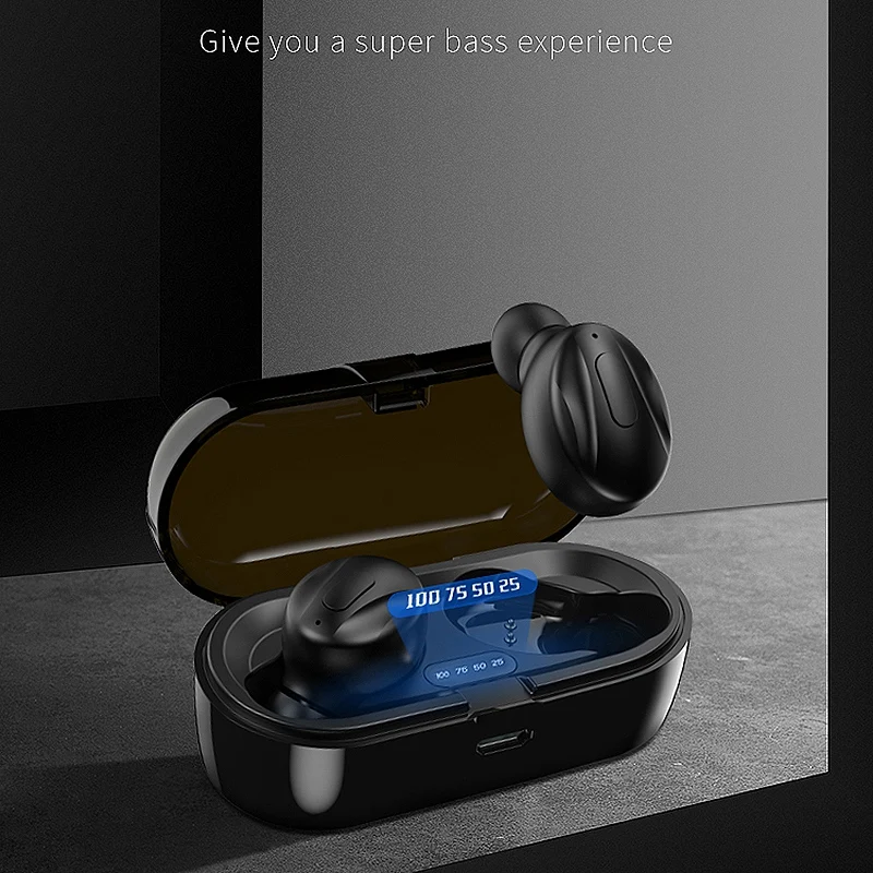 XG13 LED Digital Display Bluetooth Headset TWS Mini In Ear Sports Sweat Proof Stereo Wireless Bluetooth Headset