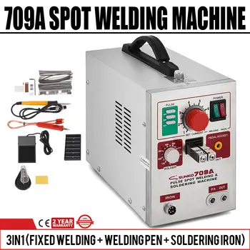 

709A 2-in-1 portable mobile spot welding machine with adjustable current and LED lighting spot welding machine