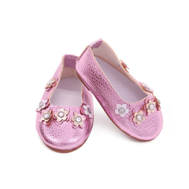 Cute Doll Shoes 7cm Bow Cartoon Skull Pattern Mini Shoes For 18 Inch American&43cm Baby New Bron Dolls Og Girl Toy 1/3 BJD Shoes SH-0043-2