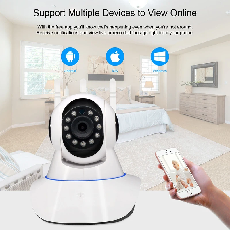 WakeView 1080P IP Camera Wireless Home Security Camera Surveillance Camera WiFi IR CUT Night Vision CCTV Camera 2MP Baby Monitor