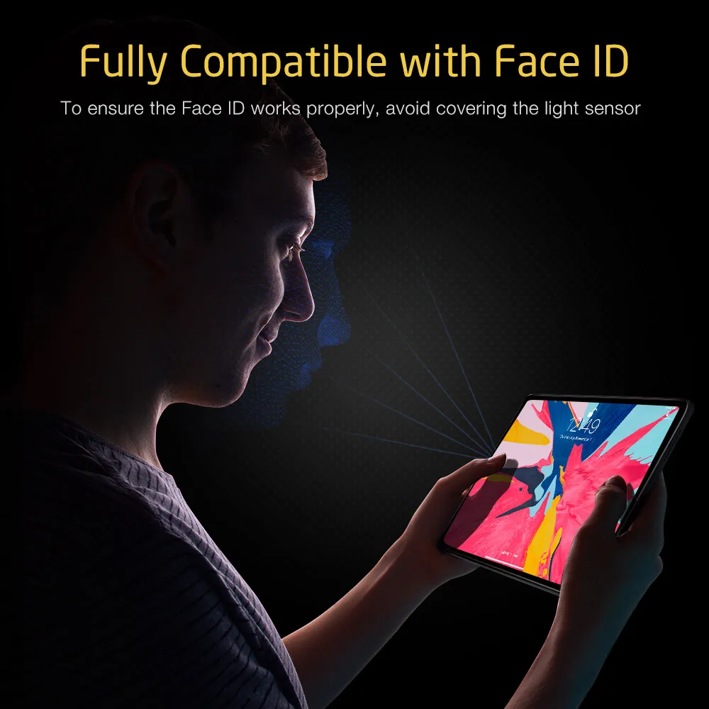 Защитный экран ESR для iPad Pro 12 9 дюйма 2018 аппликатор закаленное стекло пленка новый