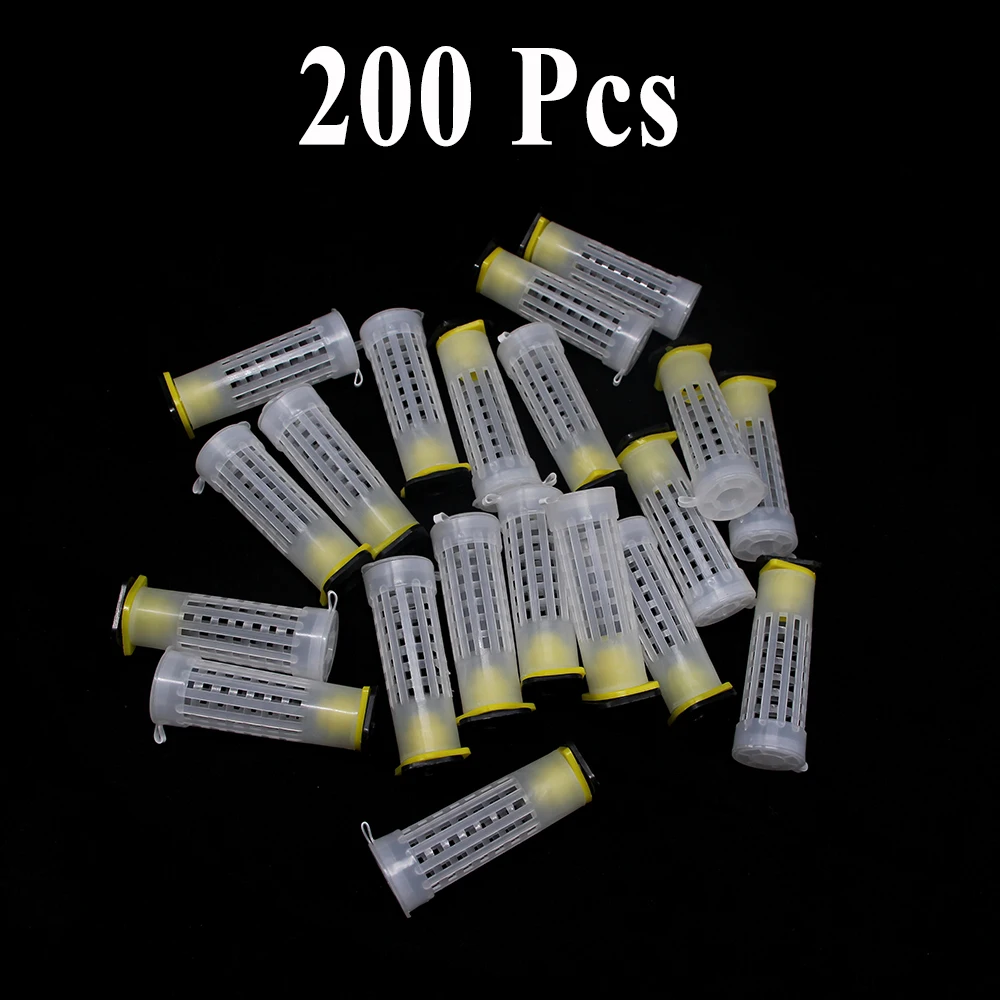 200PCS Queen Rearing Cup Kit Beekeeping Tools Plastic Bee Farm Larva Protection Sealed Cell Cover Catcher Cage Holder Supplies beekeeping tools beekeeping accessories