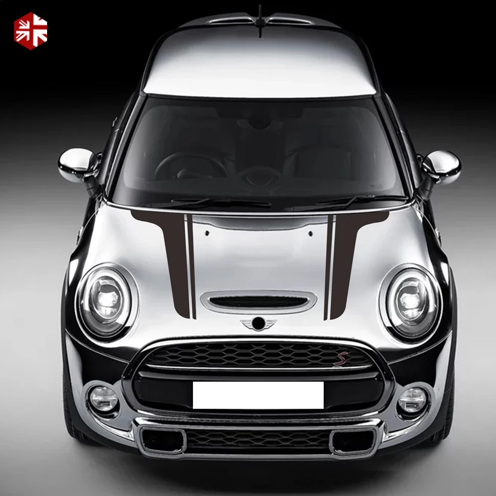 2 Pcs Car Hood Decal Bonnet Engine Cover Body Vinyl Decal For MINI Cooper Countryman R60 R56 F56 R55 F55 R58 R50 R52 R53 R61 F54