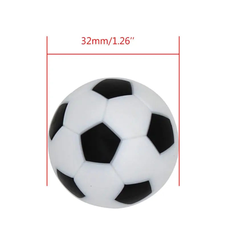 6pcs 32mm Table Soccer Foosball Fussball Football Machine Accessories Replacements Mini Black and White Ball Kids Indoor Games