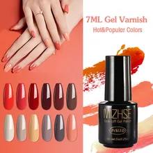 MIZHSE коричневый кофе серия лак для ногтей Маникюр для наращивания ногтей Vernis Перманентный лак для ногтей для УФ-и светодиодной лампы замочить от гель-лака