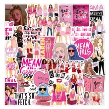 

50/100PCS Cartoon Anime Mean Girls Stickers for Girls Luggage Skateboard Mobile Phone Computer Guitar Waterproof Laptop Stickers