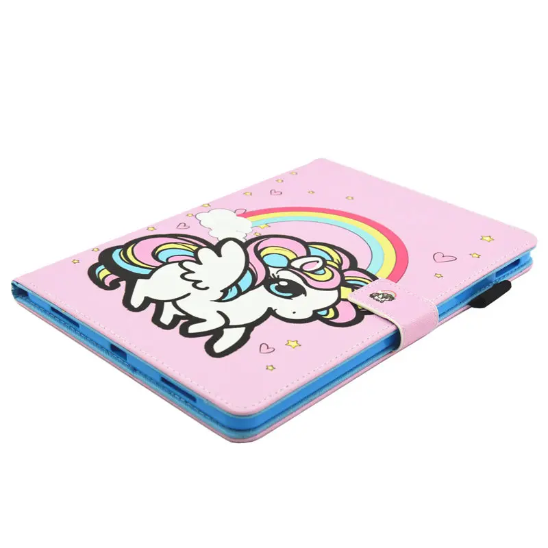 Умный чехол для iPad 10,2, чехол для Apple iPad 7го поколения A2200 A2198 с мультяшным единорогом, чехол с отделением для карт