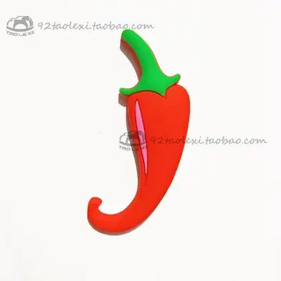 1pcs BABELEMI мультфильм милый клубника яблоко Вишневый перец Тыква фрукты овощи магниты на холодильник Мягкие ПВХ Обучающие подарки для детей - Цвет: 1pcs