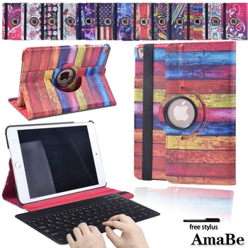 

Drop Resistance Cover Case for Apple IPad Mini 1/2/3 360 Degree Rotating Stand Leather Protective Cover + Bluetooth Keyboard