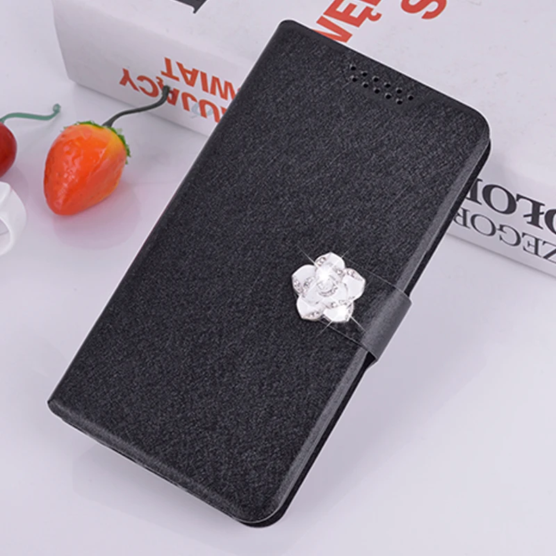 Роскошный тонкий кожаный чехол с откидной крышкой для Alcatel One Touch POP C2 C5 5036 C7 C9 7047 D1 D3 D5 S3 S7 S9 телефона чехол-футляр - Цвет: Black Flower